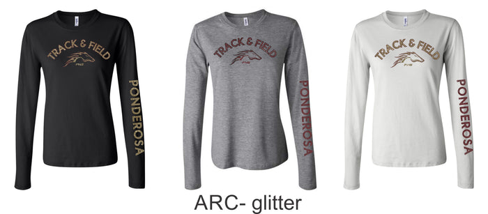 Pondo FAN Track & Field Ladies Bella Canvas Long Sleeve Tee- 4 Designs