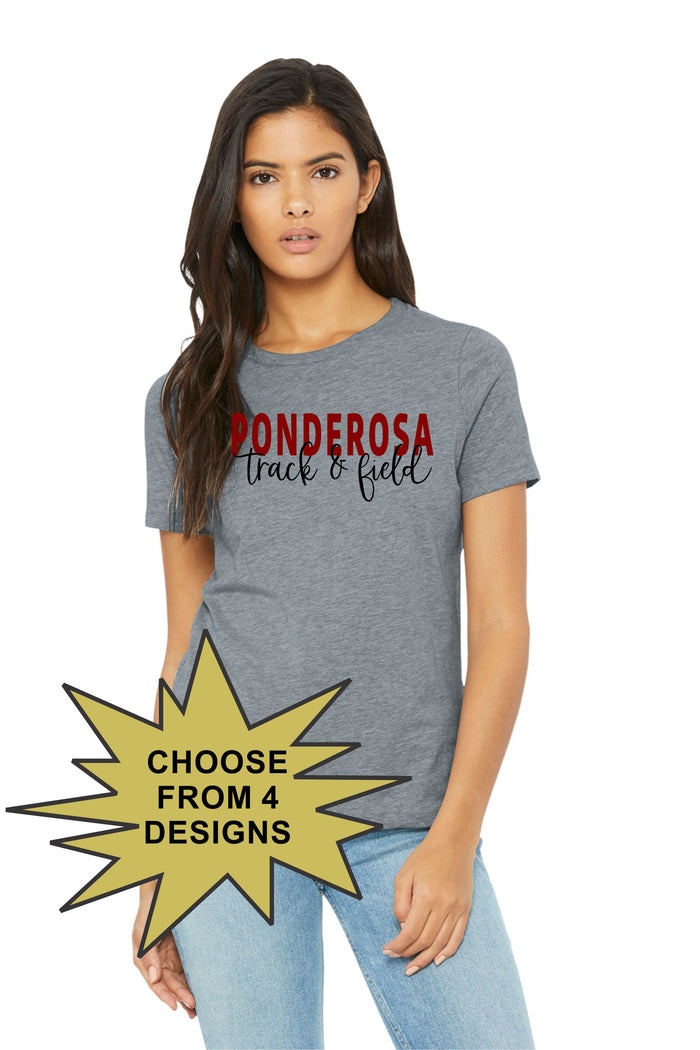 Pondo FAN Track & Field Ladies Bella Canvas Tee- 4 designs