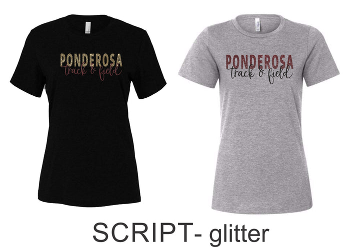 Pondo FAN Track & Field Ladies Bella Canvas Tee- 4 designs