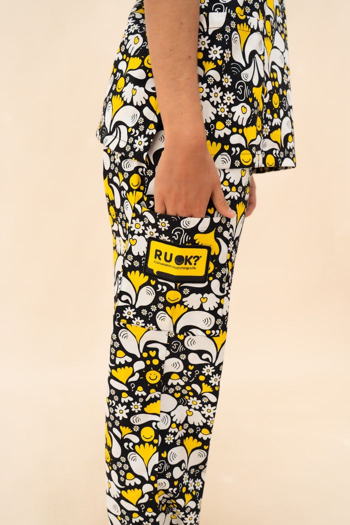 Pre-Order RU OK? – Unisex Printed Scrub Pant