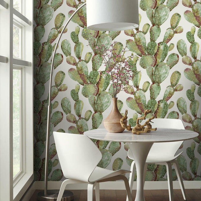 Prickly Pear Cactus Peel & Stick Wallpaper - EonShoppee
