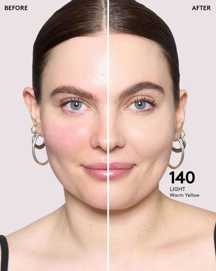 before + after imagery for shade 140 in pro filt'r soft matte longwear foundation