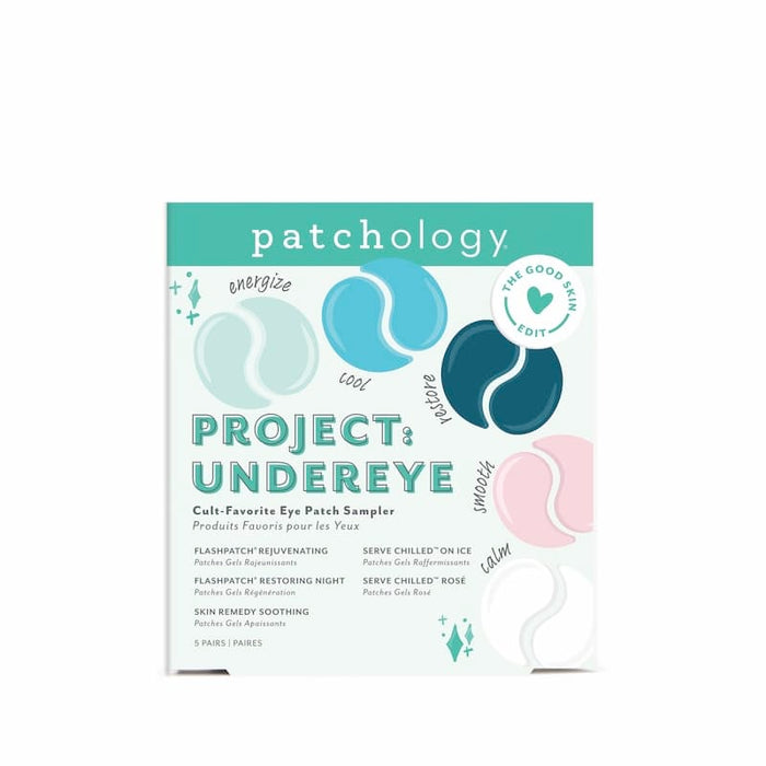Patchology “Project: Under Eye” eye patch sampler, multi-benefit kit with rejuvenating, hydrating, cooling, and soothing under-eye gels for refreshed, brighter-looking eyes