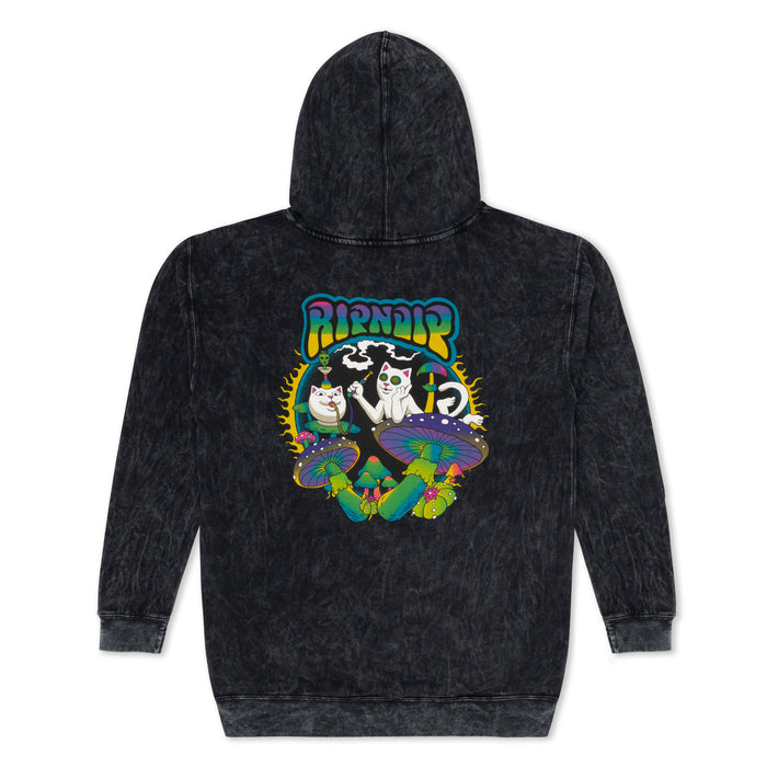 RIPNDIP Psychedelic Garden Hoodie (Black Mineral Wash)