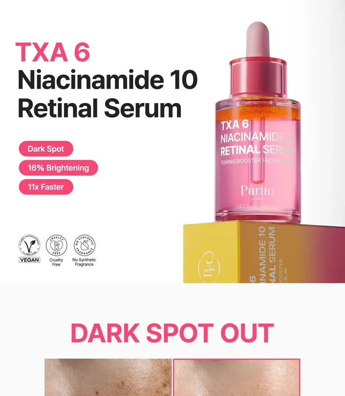 Purito Seoul TXA 6 Niacinamide 10 Retinal Serum 30Ml