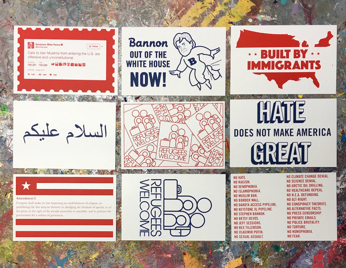 Refugees Welcome postcard set