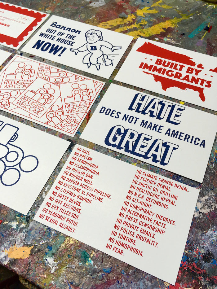 Refugees Welcome postcard set