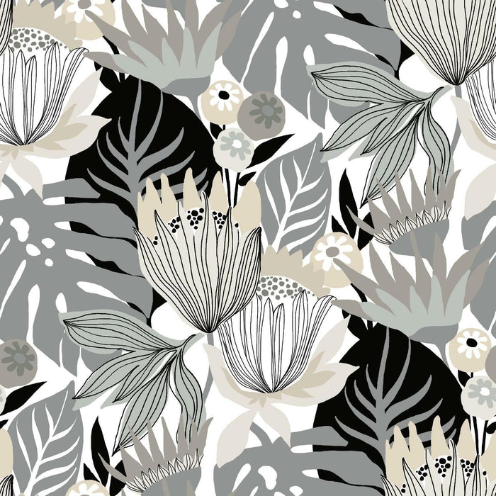 Retro Tropical Leaves Peel & Stick Wallpaper - EonShoppee