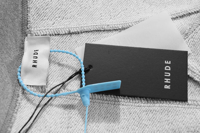 RHUDE embroidered slogan logo sweatshirts