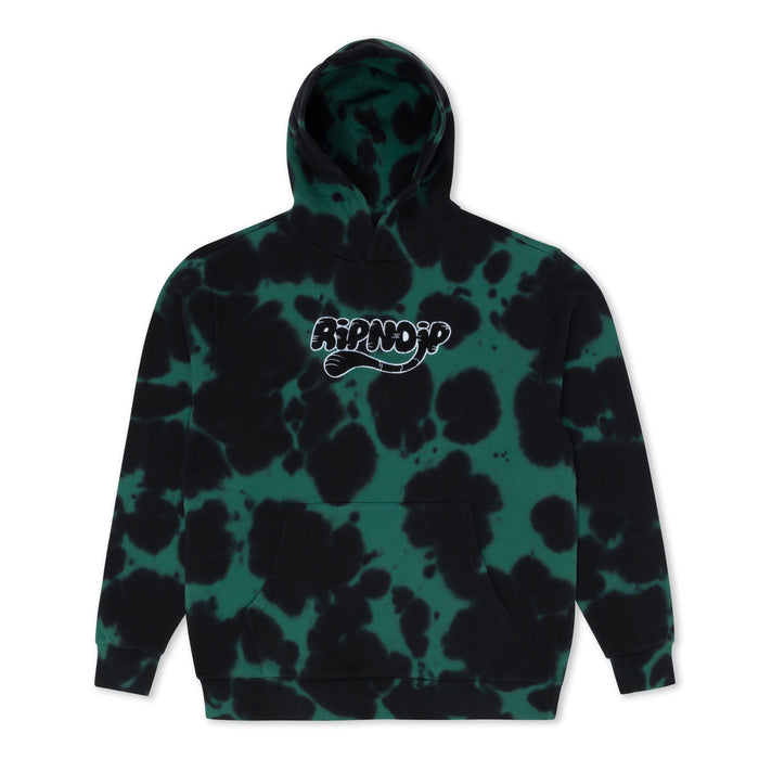 RIPNDIP Ripntail Hoodie (Green/Black Tie Dye)