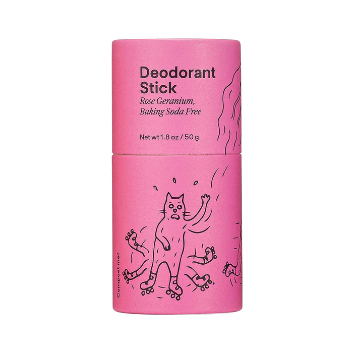 Rose Geranium Baking Soda Free Deodorant Stick