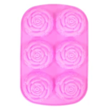 Rose with Leaves Silicone Mold