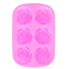 Rose with Leaves Silicone Mold