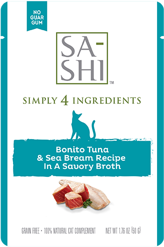 SA-SHI Aku Tuna & Sea Bream In A Savory Broth Wet Cat Food