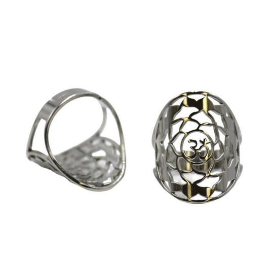 Sacred Geo Ring - OM Silver