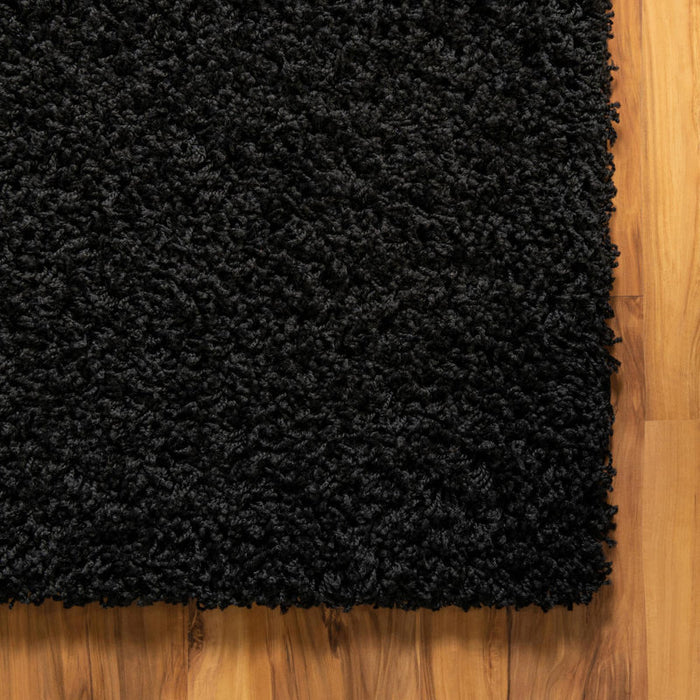 Santoshi Jet Black Carpet 7ft 10 in Square