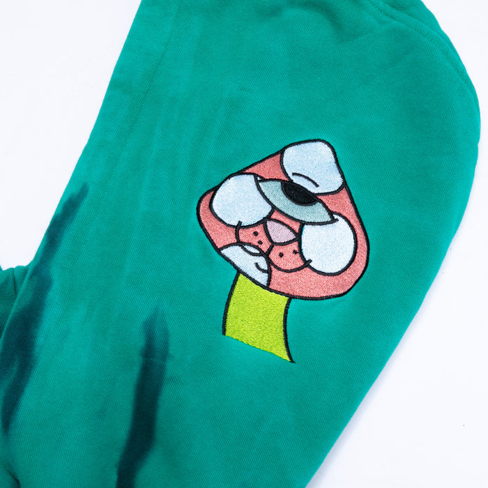 RIPNDIP Sensai Embroidered Hoodie (Blue/Green Stripe Tie Dye)