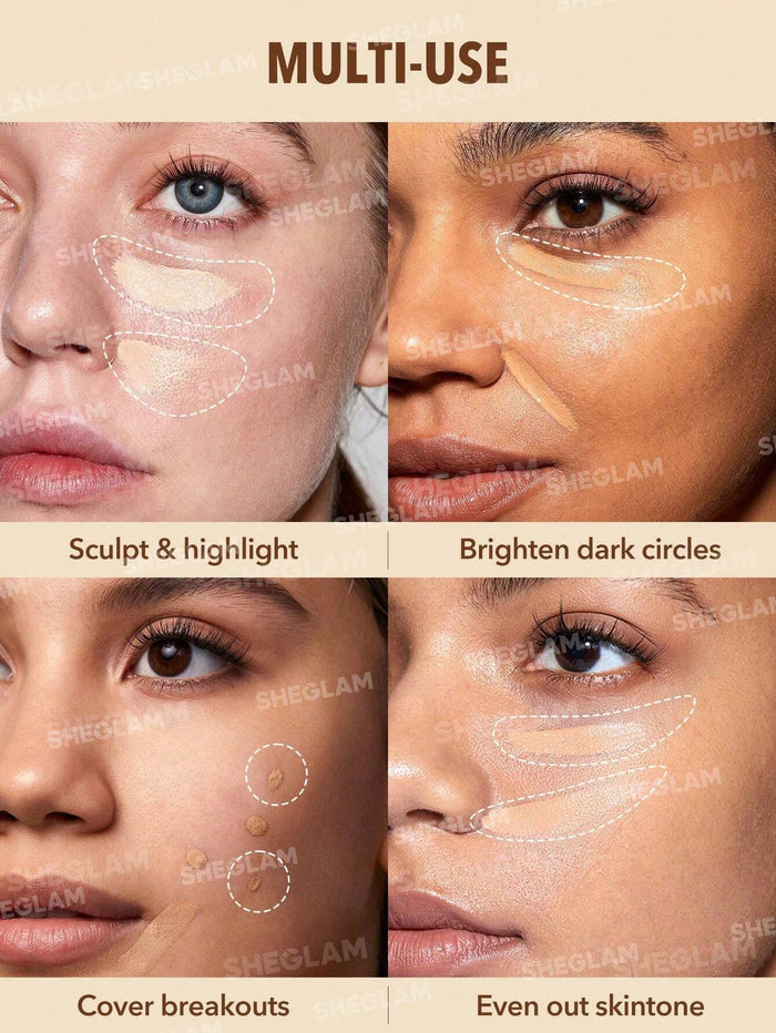 Sheglam Perfect Skin High Coverage Concealer 4.5g - Sand