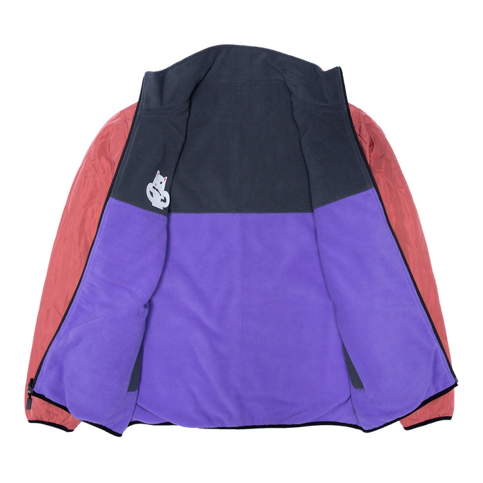 RIPNDIP Shmoody Polar Fleece Quilted Reversible Jacket (Clay/Purple)