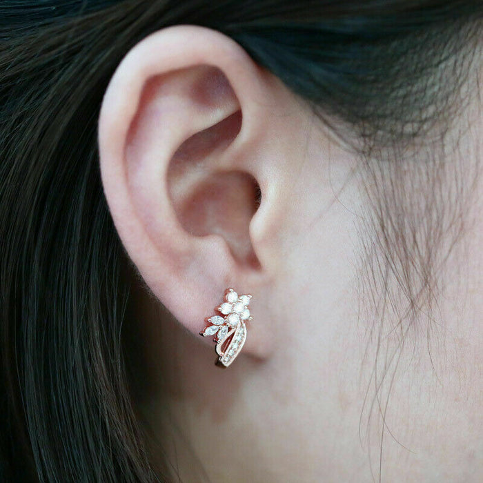 Silver Earrings "Cherry Flower"