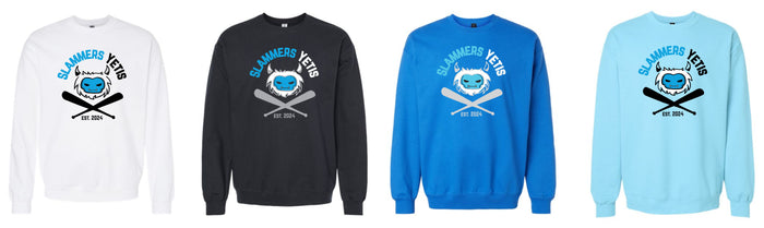 Slammers Yetis Crewneck Sweatshirt- matte or glitter
