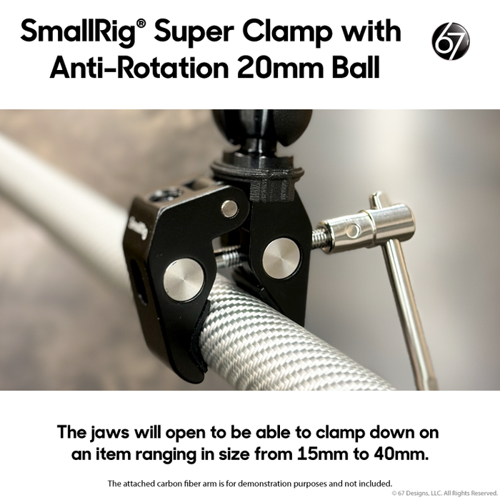 SmallRig® Super Clamp with Anti-Rotation 20mm Ball