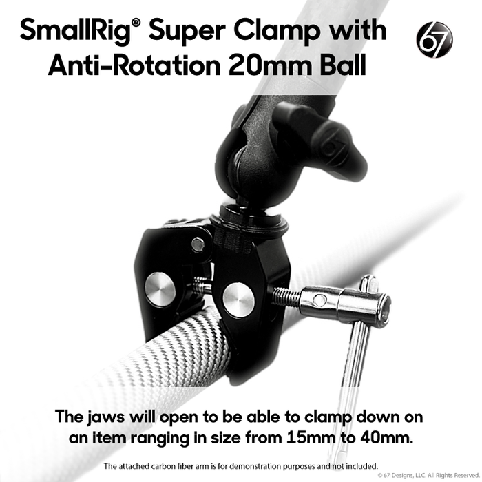 SmallRig® Super Clamp with Anti-Rotation 20mm Ball