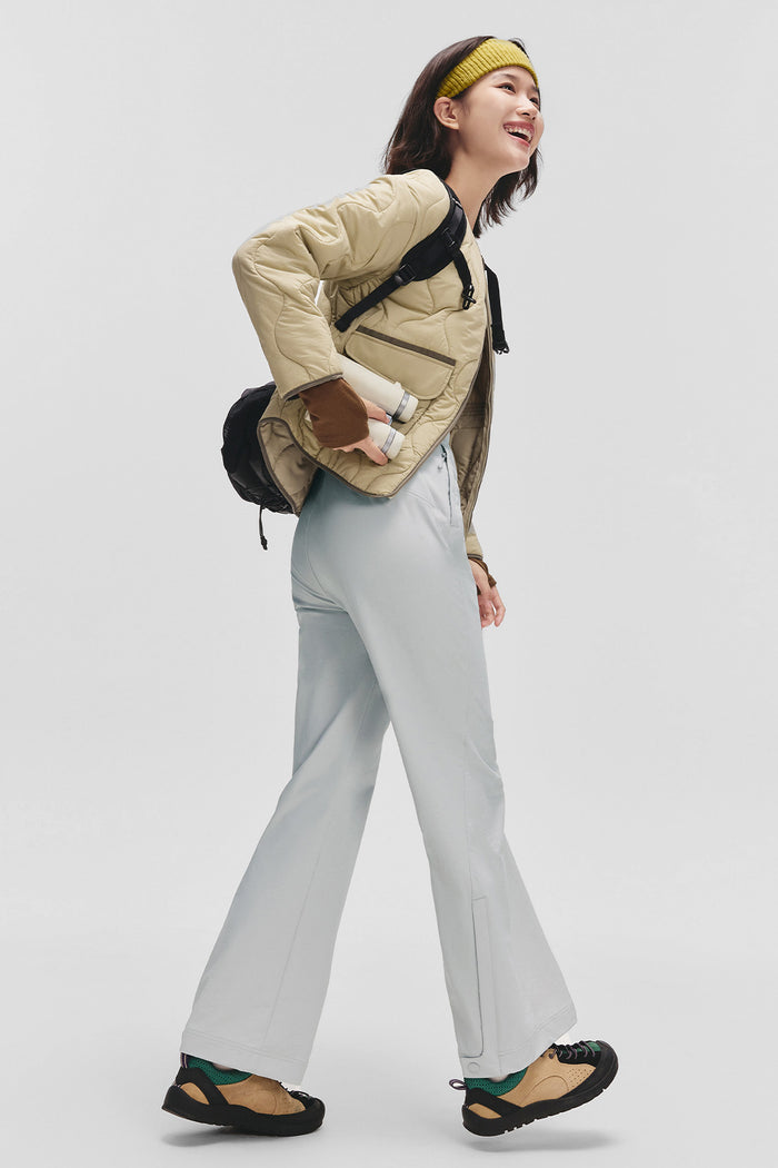 beneunder softflare womens softshell mini flare pants #color_blue gray