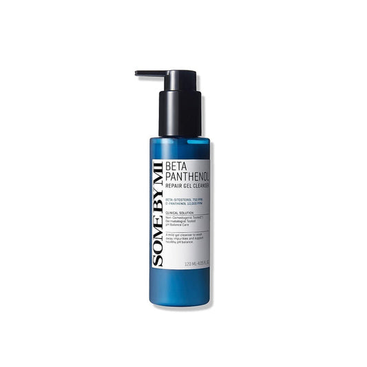 SOME BY MI Beta Panthenol Repair Gel Cleanser is a gentle, low-irritant cleanser formulated with 10,000 ppm Panthenol to protect and strengthen the skin barrier while soothing irritation. Enriched with fermented ingredients, amino acids, and Beta-Sitosterol, it deeply hydrates, repairs, and supports healthy skin. Plant extracts like Banana, Rose Water, and Melon add nourishment, while Gluconolactone (PHA) provides mild exfoliation. Perfect for sensitive, dry, or compromised skin that needs a ref