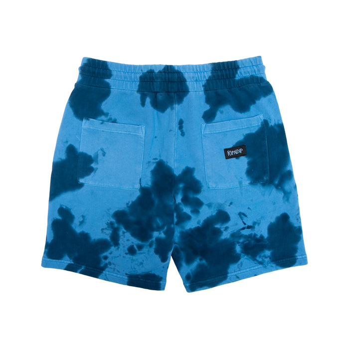 RIPNDIP Space Gang Sweatshorts (Navy Lightning Wash)