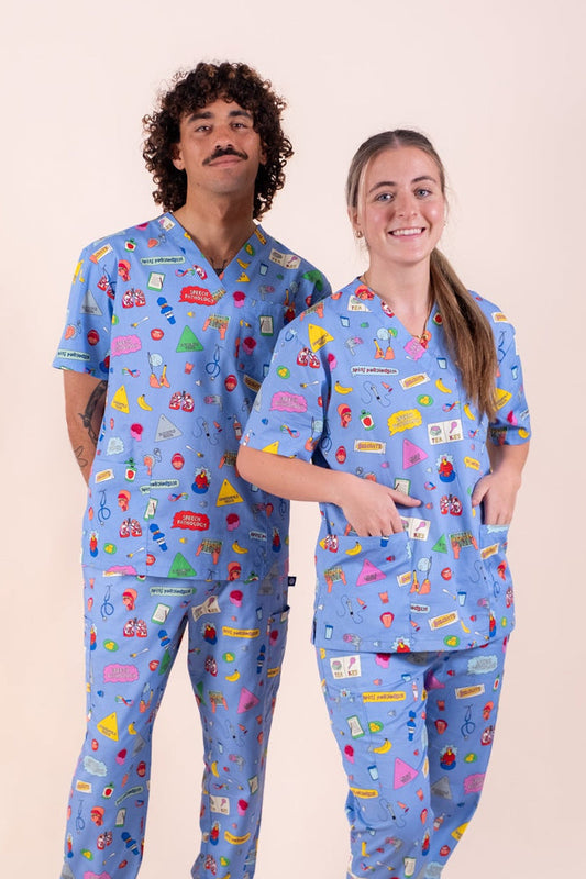Speech Pathology  – Unisex Printed Scrub Top