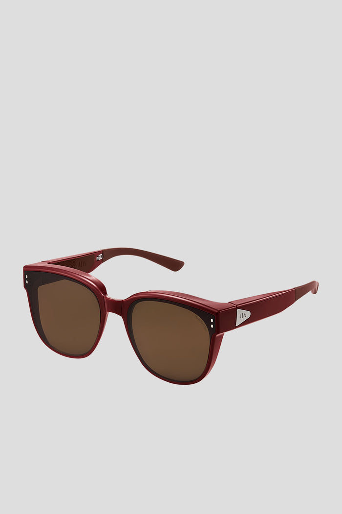 Square-Round Frame Prescription Fit-Over Sunglasses UV 400 FD008
