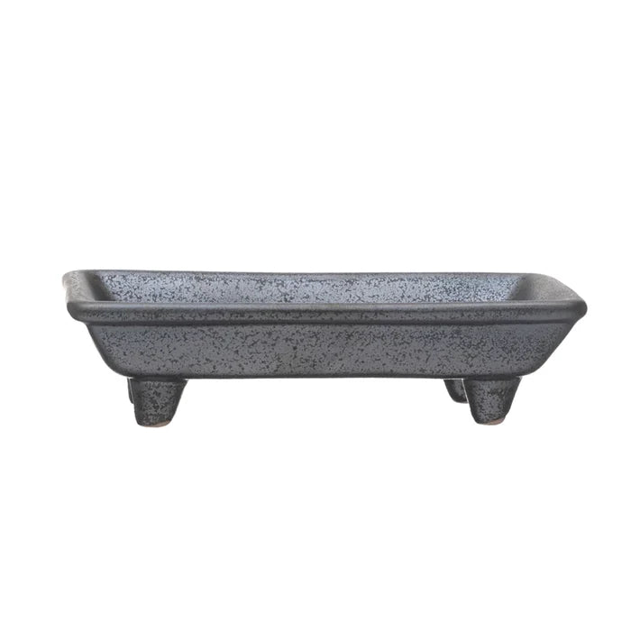 Stoneware Footed Soap Dish