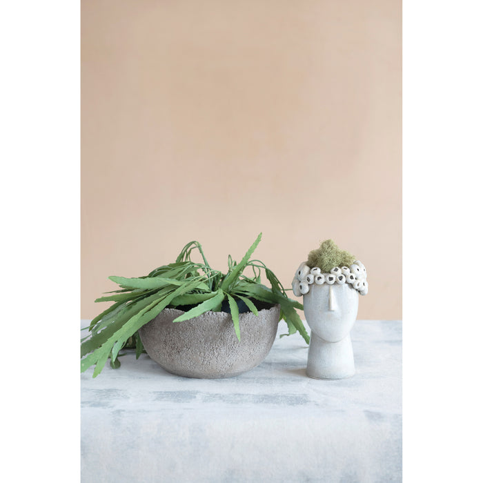 Stoneware Head Planter