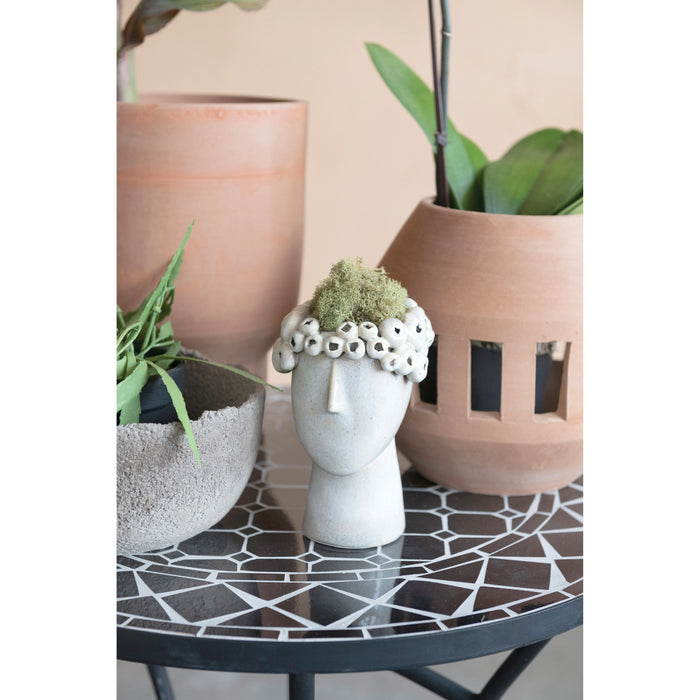 Stoneware Head Planter