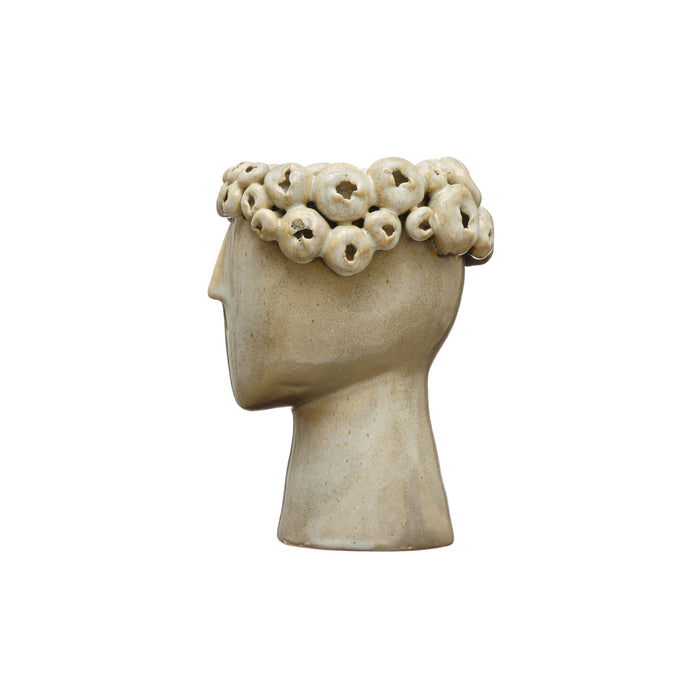 Stoneware Head Planter