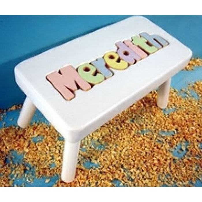 Stools-White Name Puzzle (Click to see more options)
