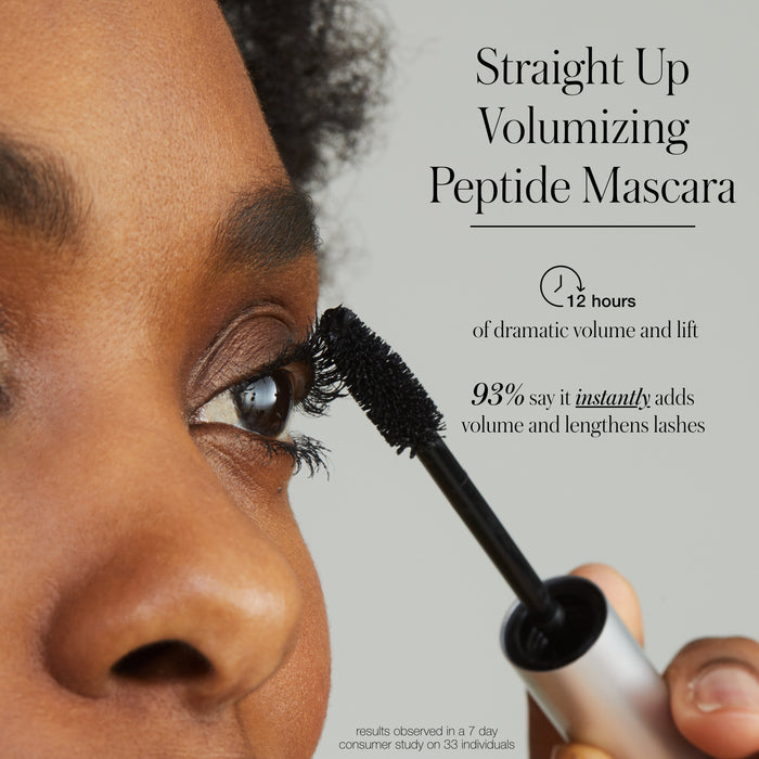 Straight Up™ Volumizing Peptide Mascara claims