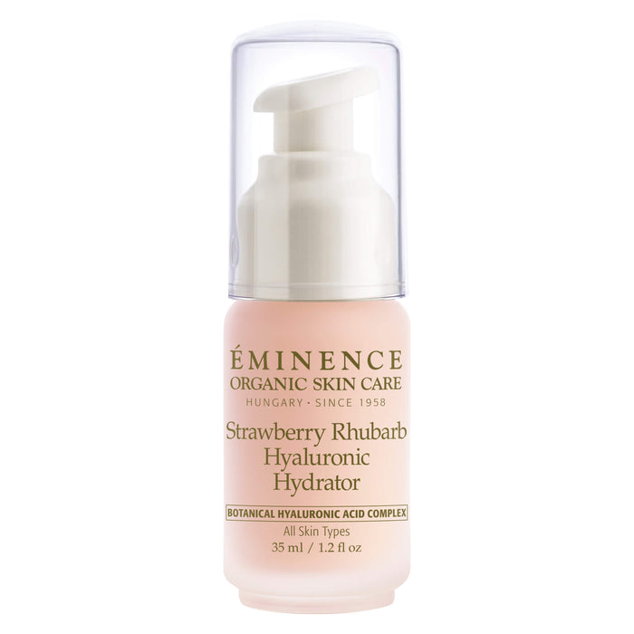 Pump Bottle of Eminence Strawberry Rhubarb Hyaluronic Hydrator - Limited Edition 35mL