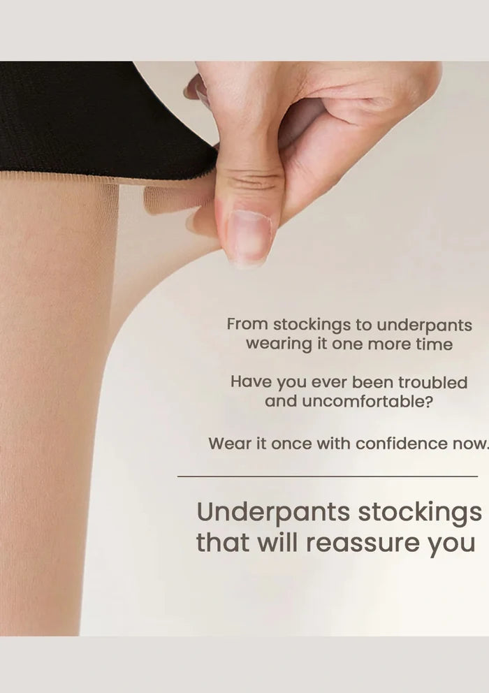 Close-up of a hand holding a piece of clothing with text about comfort and reassurance.