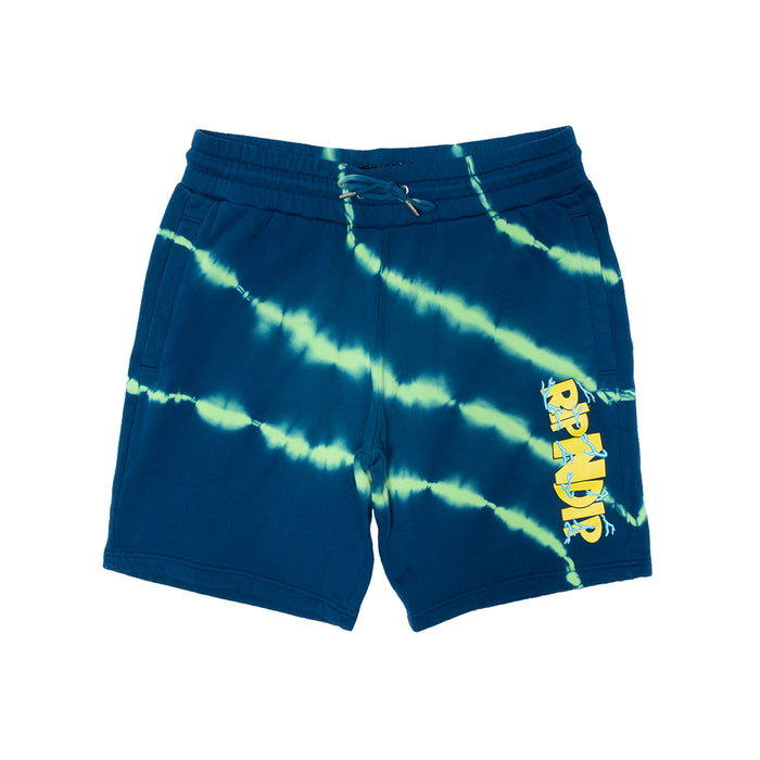 RIPNDIP Super Sanerm Sweatshorts (Navy/Neon Green Dye)