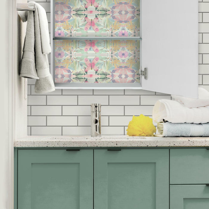 Synchronized Floral Pink Peel & Stick Wallpaper - EonShoppee