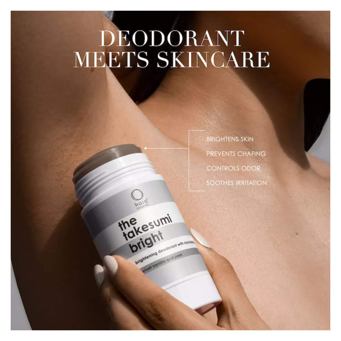 PersonUsing KaiaNaturals TakesumiBrightDeodorant VelvetVanillaPear