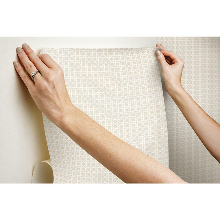 Tan Caning Peel & Stick Wallpaper - EonShoppee