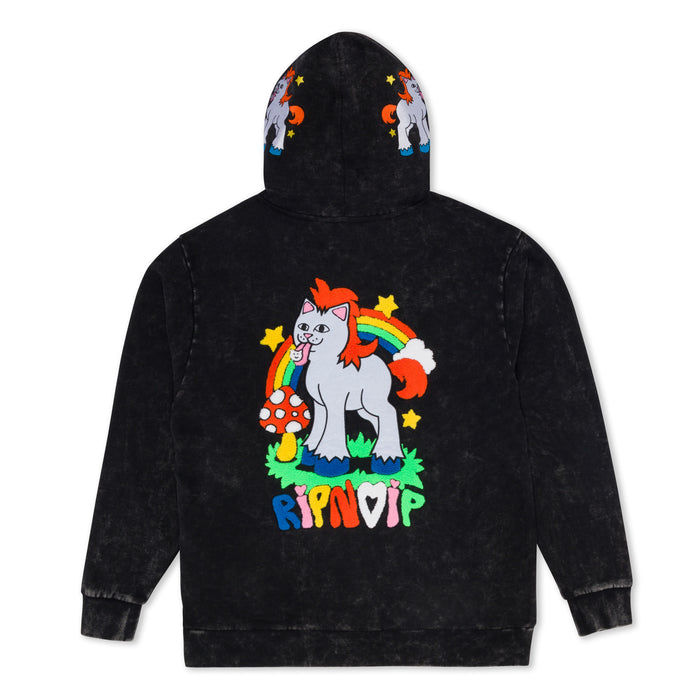 RIPNDIP Taste The Rainbow Hoodie (Black Mineral Wash)