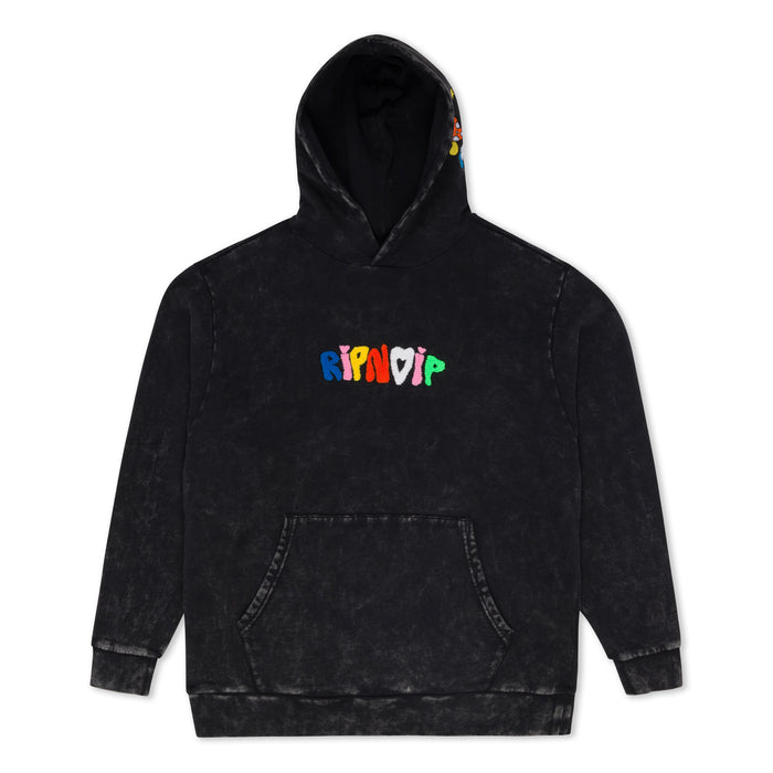 RIPNDIP Taste The Rainbow Hoodie (Black Mineral Wash)