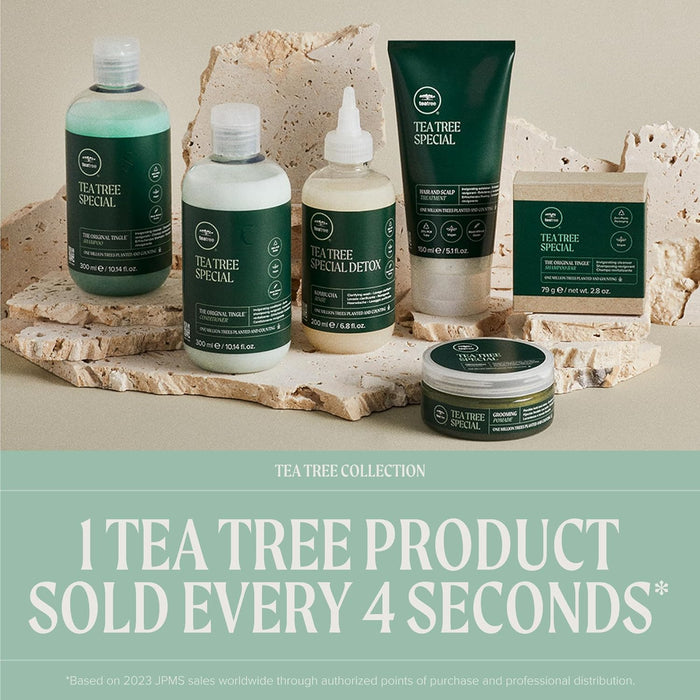 Tea Tree Grooming Pomade, Flexible Hold + Shine, For All Hair Types, Especially Wavy + Curly, 3 oz.