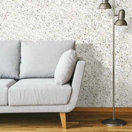 Terrazzo Black Colored Peel & Stick Wallpaper - EonShoppee