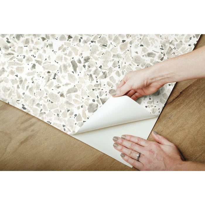 Terrazzo Black Colored Peel & Stick Wallpaper - EonShoppee