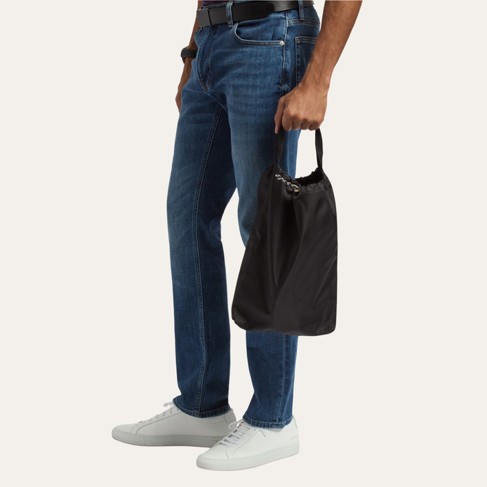 THE RIPPLE DUO POCKET —SHOE BAG VERTICAL CARRYING CASE / STINGRAY BLACK